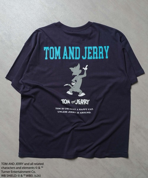 Tom&Jerry(トムアンドジェリー)の「TOM&JERRY バックプリントオーバーサイズTシャツ メンズ(T26-103)(Tシャツ/カットソー・メンズ・ホワイト系その他3/オフホワイト/ベージュ/オレンジ/ネイビー/ホワイト系その他2/チャコール/ブルー系その他/グリーン系その他/ブラック/ダークグリーン/モカ/グレー系その他/杢グレー/ブラック系その他/ホワイト系その他・L/M/XL)」の15枚目の写真