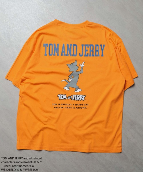 Tom&Jerry(トムアンドジェリー)の「TOM&JERRY バックプリントオーバーサイズTシャツ メンズ(T26-103)(Tシャツ/カットソー・メンズ・ホワイト系その他3/オフホワイト/ベージュ/オレンジ/ネイビー/ホワイト系その他2/チャコール/ブルー系その他/グリーン系その他/ブラック/ダークグリーン/モカ/グレー系その他/杢グレー/ブラック系その他/ホワイト系その他・L/M/XL)」の16枚目の写真