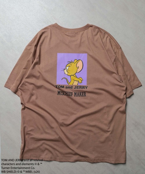 Tom&Jerry(トムアンドジェリー)の「TOM&JERRY バックプリントオーバーサイズTシャツ メンズ(T26-103)(Tシャツ/カットソー・メンズ・ホワイト系その他3/オフホワイト/ベージュ/オレンジ/ネイビー/ホワイト系その他2/チャコール/ブルー系その他/グリーン系その他/ブラック/ダークグリーン/モカ/グレー系その他/杢グレー/ブラック系その他/ホワイト系その他・L/M/XL)」の10枚目の写真