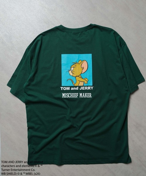 Tom&Jerry(トムアンドジェリー)の「TOM&JERRY バックプリントオーバーサイズTシャツ メンズ(T26-103)(Tシャツ/カットソー・メンズ・ホワイト系その他3/オフホワイト/ベージュ/オレンジ/ネイビー/ホワイト系その他2/チャコール/ブルー系その他/グリーン系その他/ブラック/ダークグリーン/モカ/グレー系その他/杢グレー/ブラック系その他/ホワイト系その他・L/M/XL)」の12枚目の写真