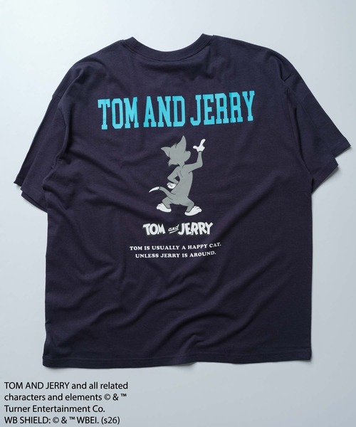 Tom&Jerry(トムアンドジェリー)の「TOM&JERRY バックプリントオーバーサイズTシャツ メンズ(T26-103)(Tシャツ/カットソー・メンズ・ホワイト系その他3/オフホワイト/ベージュ/オレンジ/ネイビー/ホワイト系その他2/チャコール/ブルー系その他/グリーン系その他/ブラック/ダークグリーン/モカ/グレー系その他/杢グレー/ブラック系その他/ホワイト系その他・L/M/XL)」の18枚目の写真