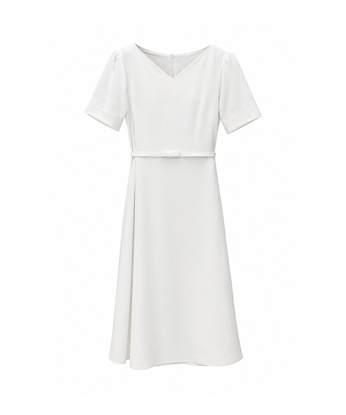 REORG(リオルグ)の「GIR TULIP NECK FLARE OPS WHITE(ワンピース・レディース・その他・SMALL/MEDIUM/LARGE)」の4枚目の写真