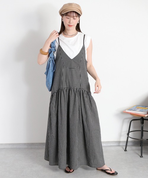cepo(セポ)の「チェックキャミワンピースアンサンブル(アンサンブル・レディース・ブラック/ブラウン・M)」の21枚目の写真