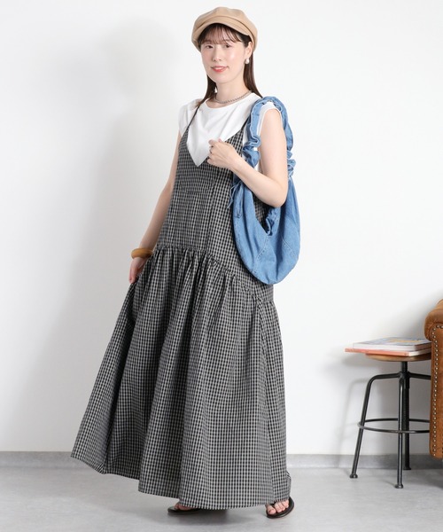 cepo(セポ)の「チェックキャミワンピースアンサンブル(アンサンブル・レディース・ブラック/ブラウン・M)」の18枚目の写真