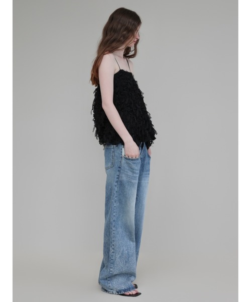 AMOMMA（アモマ）の「FRILL TEXTURE CAMI（キャミソール・レディース・ブラック/アイボリー・FREE）」の13枚目の写真