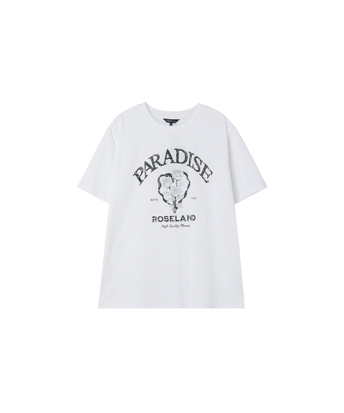 LAP(ラップ)の「オーバーサイズヴィンテージプリント半袖Tシャツ AS2CT468(Tシャツ/カットソー・レディース・チャコールグレー/レモンイエロー/ホワイト・FREE)」の2枚目の写真