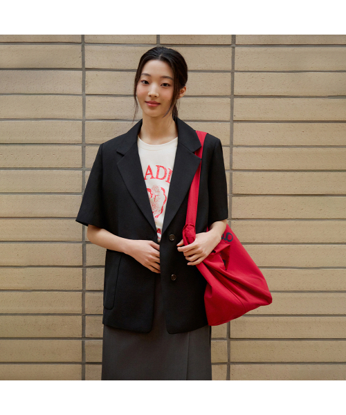 LAP(ラップ)の「オーバーサイズヴィンテージプリント半袖Tシャツ AS2CT468(Tシャツ/カットソー・レディース・チャコールグレー/レモンイエロー/ホワイト・FREE)」の4枚目の写真