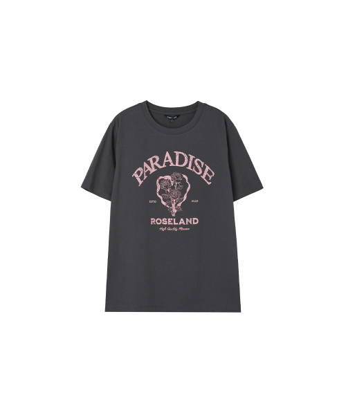 LAP(ラップ)の「オーバーサイズヴィンテージプリント半袖Tシャツ AS2CT468(Tシャツ/カットソー・レディース・チャコールグレー/レモンイエロー/ホワイト・FREE)」の7枚目の写真