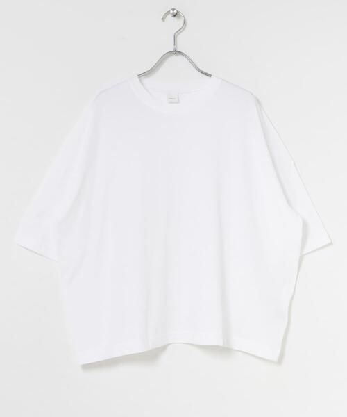 かぐれ(カグレ)の「ハイツイストコットン半袖Tシャツ(Tシャツ/カットソー・レディース・チャコールグレー/オフホワイト/ブラック・FREE)」の15枚目の写真