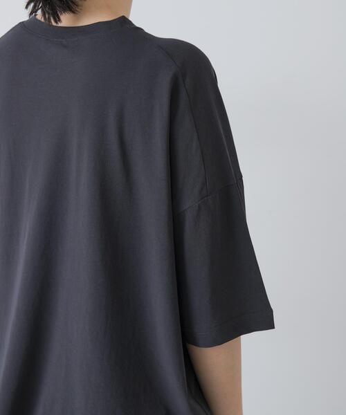 かぐれ(カグレ)の「ハイツイストコットン半袖Tシャツ(Tシャツ/カットソー・レディース・チャコールグレー/オフホワイト/ブラック・FREE)」の5枚目の写真