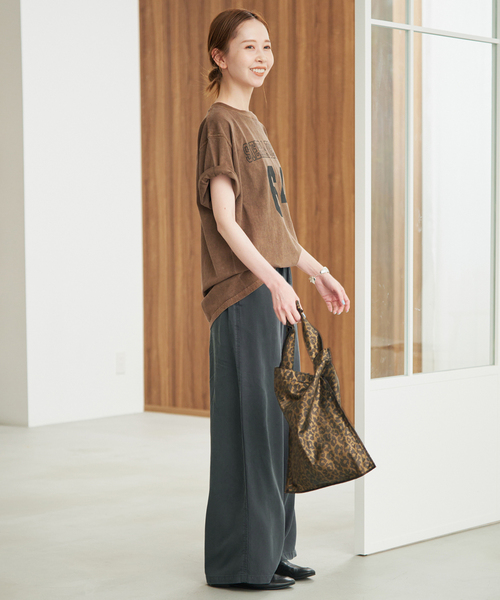 SLOBE IENA(スローブイエナ)の「《シリーズあり/セットアップ可/追加》製品染め イージーパンツ(その他パンツ・レディース・グレー/ブラウン・36/38)」の18枚目の写真
