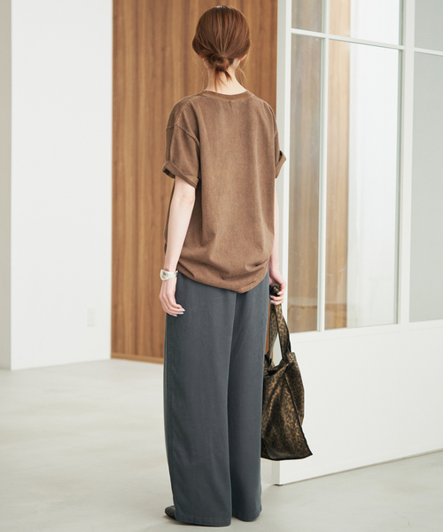 SLOBE IENA(スローブイエナ)の「《シリーズあり/セットアップ可/追加》製品染め イージーパンツ(その他パンツ・レディース・グレー/ブラウン・36/38)」の19枚目の写真