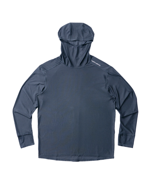 Wind Relay Finga Wool Watch Hood — худи‑фуфайка с флисовым капюшоном и меланжевой отделкой (чек)