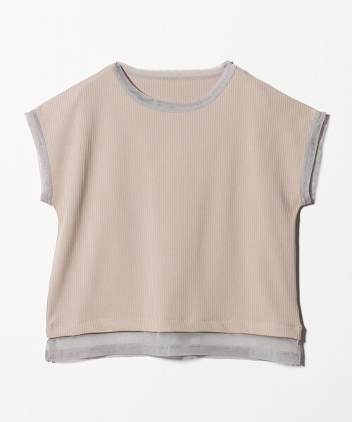 A DAY IN THE LIFE UNITED ARROWS(アデイインザライフユナイテッドアローズ)の「チュールバインダー カットソー <A DAY IN THE LIFE>(Tシャツ/カットソー・レディース・ダークグレー/ベージュ/オフホワイト・FREE)」の3枚目の写真