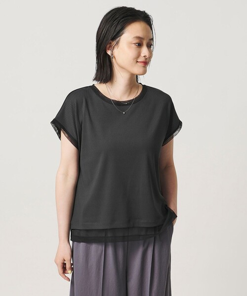 A DAY IN THE LIFE UNITED ARROWS(アデイインザライフユナイテッドアローズ)の「チュールバインダー カットソー <A DAY IN THE LIFE>(Tシャツ/カットソー・レディース・ダークグレー/ベージュ/オフホワイト・FREE)」の7枚目の写真