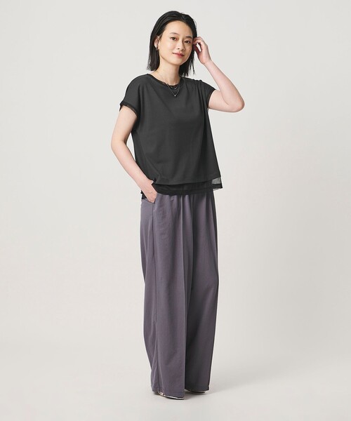 A DAY IN THE LIFE UNITED ARROWS(アデイインザライフユナイテッドアローズ)の「チュールバインダー カットソー <A DAY IN THE LIFE>(Tシャツ/カットソー・レディース・ダークグレー/ベージュ/オフホワイト・FREE)」の8枚目の写真