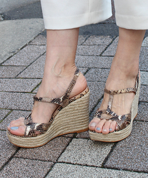 PELLICO | 【PELLICO SUNNY】パイソンスタンプジュートウェッジ(サンダル)