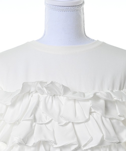 Narcissus(ナルシス)の「【Narcissus】フリルビスチェTシャツ トップス ビスチェ風(Tシャツ/カットソー・レディース・ブラック・FREE)」の5枚目の写真