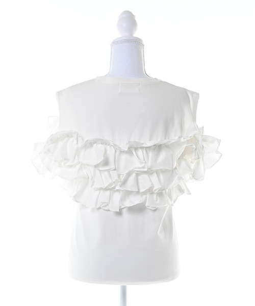 Narcissus(ナルシス)の「【Narcissus】フリルビスチェTシャツ トップス ビスチェ風(Tシャツ/カットソー・レディース・ブラック・FREE)」の3枚目の写真