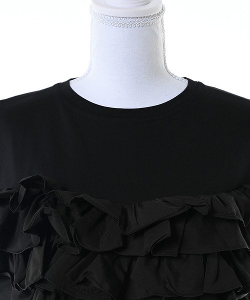 Narcissus(ナルシス)の「【Narcissus】フリルビスチェTシャツ トップス ビスチェ風(Tシャツ/カットソー・レディース・ブラック・FREE)」の9枚目の写真