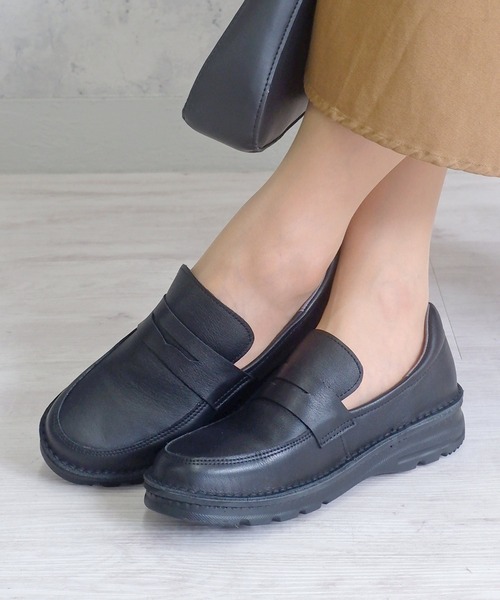 MODE KAORI（モードカオリ）の「【本革】【4E】【軽量】撥水スニーカーローファー/6139（スニーカー・レディース・ダークブラウン/ブラック/アイボリー/グレイッシュベージュ・25cm/24.5cm/24cm/23.5cm/23cm/22.5cm）」の14枚目の写真