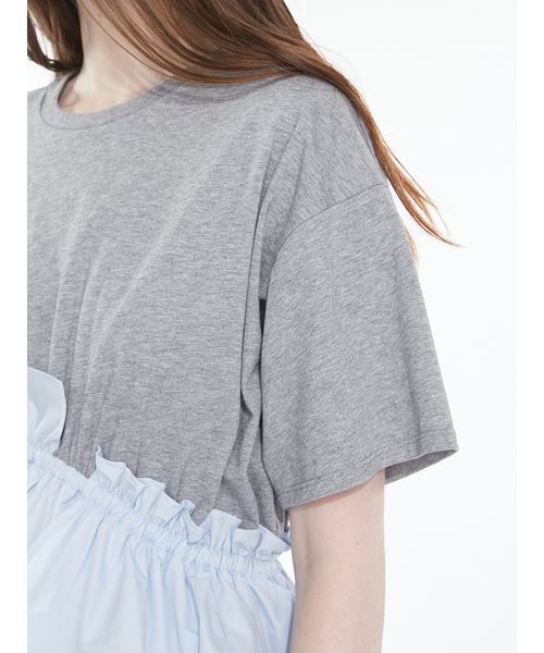 SORIN(ソリン )の「Curved hem ruffle T-shirt/ カーブヘムラッフルTシャツ(Tシャツ/カットソー・レディース・グレー/ブラック/その他・38)」の15枚目の写真
