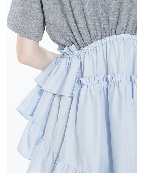 SORIN(ソリン )の「Curved hem ruffle T-shirt/ カーブヘムラッフルTシャツ(Tシャツ/カットソー・レディース・グレー/ブラック/その他・38)」の17枚目の写真