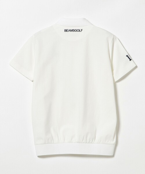BEAMS GOLF(ビームスゴルフ)の「ORANGE LABEL / 1976袖ロゴ バックリブ ポロシャツ(ポロシャツ・レディース・ホワイト/ブラウン/ネイビー・MEDIUM/LARGE/SMALL)」の15枚目の写真