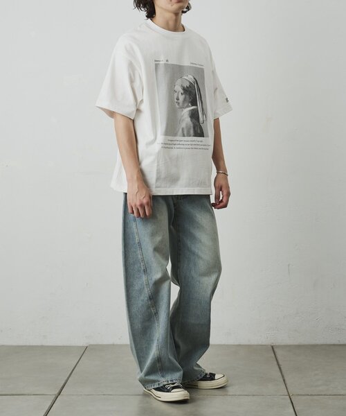 COLONY 2139(コロニートゥーワンスリーナイン)の「【ConVenir】フェルメールTシャツ(Tシャツ/カットソー・メンズ・ホワイト/ブラック・MEDIUM/LARGE)」の14枚目の写真