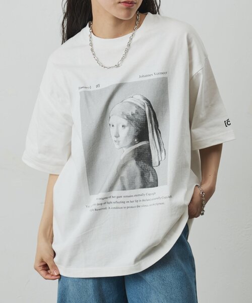 COLONY 2139(コロニートゥーワンスリーナイン)の「【ConVenir】フェルメールTシャツ(Tシャツ/カットソー・メンズ・ホワイト/ブラック・MEDIUM/LARGE)」の15枚目の写真