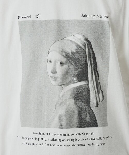 COLONY 2139(コロニートゥーワンスリーナイン)の「【ConVenir】フェルメールTシャツ(Tシャツ/カットソー・メンズ・ホワイト/ブラック・MEDIUM/LARGE)」の10枚目の写真