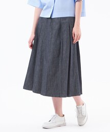 ライトオンスデニムプリーツスカート