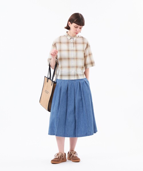 MACKINTOSH PHILOSOPHY(マッキントッシュ フィロソフィー)の「ライトオンスデニムプリーツスカート(スカート・レディース・ブルー/ダークネイビー・38/40/36)」の12枚目の写真