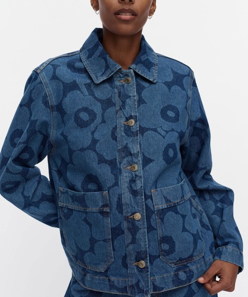 marimekko（マリメッコ）の「【Maridenim】 Nakyma Unikko / shirt（シャツ/ブラウス・レディース・ネイビー・X-SMALL/SMALL/MEDIUM/LARGE）」の4枚目の写真
