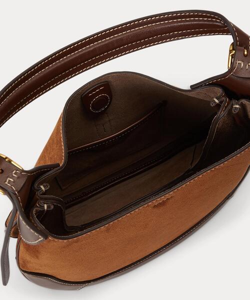 POLO RALPH LAUREN(ポロ ラルフ ローレン)の「Polo ID スエードレザー スモール ショルダー バッグ(ショルダーバッグ・レディース・ブラウン・ONE)」の10枚目の写真