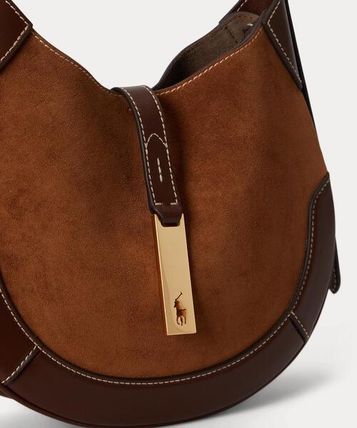 POLO RALPH LAUREN(ポロ ラルフ ローレン)の「Polo ID スエードレザー スモール ショルダー バッグ(ショルダーバッグ・レディース・ブラウン・ONE)」の9枚目の写真