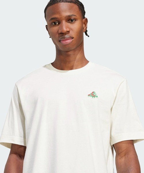 adidas(アディダス)の「ミニピザ グラフィックTシャツ / アディダス adidas(Tシャツ/カットソー・メンズ・ホワイト・X-SMALL/X-LARGE/XX-LARGE/3XL/LARGE/MEDIUM/SMALL)」の3枚目の写真