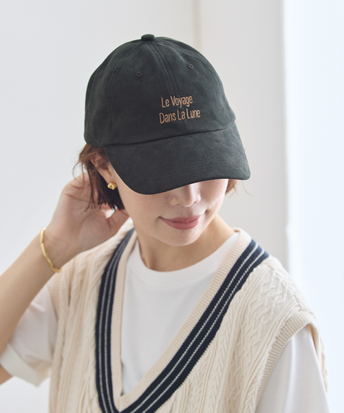 La Maison de Lyllis(メゾンドリリス)の「La Maison de Lyllis/メゾンドリリス LUNE CAP キャップ(キャップ・レディース・ブラック/ブラウン・FREE)」の1枚目の写真