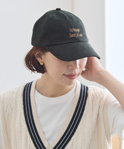 La Maison de Lyllis(メゾンドリリス)の「La Maison de Lyllis/メゾンドリリス LUNE CAP キャップ(キャップ・レディース・ブラック/ブラウン・FREE)」の3枚目の写真