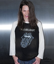 GRANCY（グランシー）の「【GRANCY×The Rolling Stones】Lips and Tongue Raglan T-Shirt / リップ＆タン ラグランTシャツ（Tシャツ/カットソー）」