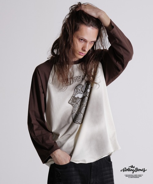 GRANCY(グランシー)の「【GRANCY×The Rolling Stones】Lips and Tongue Raglan T-Shirt / リップ&タン ラグランTシャツ(Tシャツ/カットソー・メンズ・ブラック/ホワイト・M/S/L)」の22枚目の写真