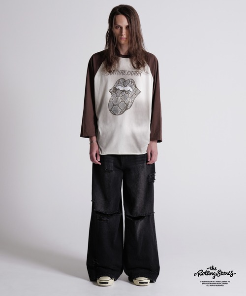 GRANCY(グランシー)の「【GRANCY×The Rolling Stones】Lips and Tongue Raglan T-Shirt / リップ&タン ラグランTシャツ(Tシャツ/カットソー・メンズ・ブラック/ホワイト・M/S/L)」の14枚目の写真