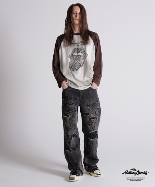 GRANCY(グランシー)の「【GRANCY×The Rolling Stones】Lips and Tongue Raglan T-Shirt / リップ&タン ラグランTシャツ(Tシャツ/カットソー・メンズ・ブラック/ホワイト・M/S/L)」の11枚目の写真