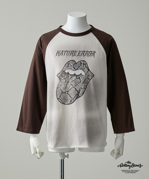 GRANCY(グランシー)の「【GRANCY×The Rolling Stones】Lips and Tongue Raglan T-Shirt / リップ&タン ラグランTシャツ(Tシャツ/カットソー・メンズ・ブラック/ホワイト・M/S/L)」の9枚目の写真