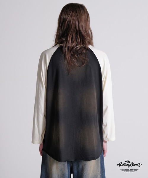 GRANCY(グランシー)の「【GRANCY×The Rolling Stones】Lips and Tongue Raglan T-Shirt / リップ&タン ラグランTシャツ(Tシャツ/カットソー・メンズ・ブラック/ホワイト・M/S/L)」の4枚目の写真