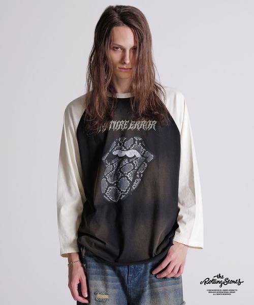 GRANCY(グランシー)の「【GRANCY×The Rolling Stones】Lips and Tongue Raglan T-Shirt / リップ&タン ラグランTシャツ(Tシャツ/カットソー・メンズ・ブラック/ホワイト・M/S/L)」の7枚目の写真