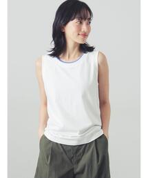 【USAコットン】レイヤード風ノースリ