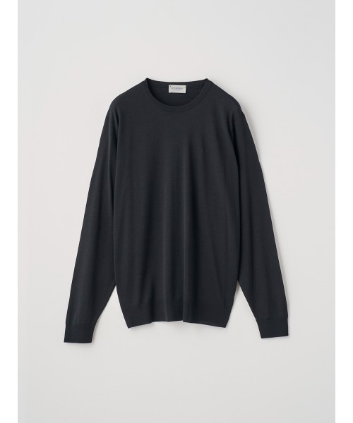 JOHN SMEDLEY(ジョンスメドレー)の「クルーネック長袖ニットプルオーバー(ニット/セーター・メンズ・ブラック・S/L/M)」の1枚目の写真