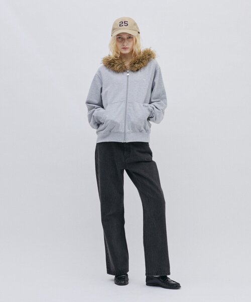 FILA(フィラ)の「【 FILA 別注 】裏毛ファーフードジップパーカー(パーカー・レディース・グレー/ネイビー・LARGE/MEDIUM)」の16枚目の写真