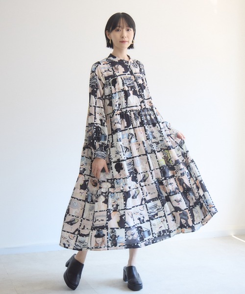 Paradise Picnic(パラダイスピクニック)の「総柄テイアードワンピース(ワンピース・レディース・その他1/その他3/その他2・FREE)」の9枚目の写真